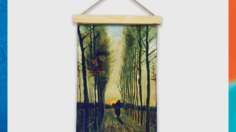 A walk among the trees at sunset