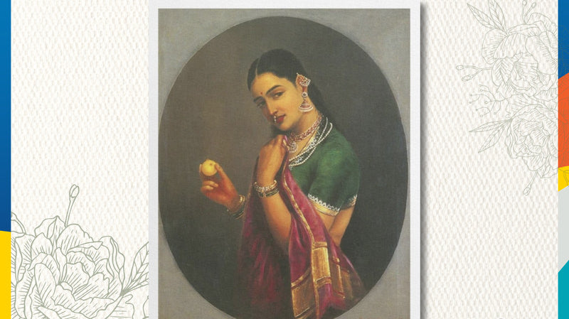 The subtle colors in this painting by Raja Ravi Varma evoke a feeling of tenderness and innocence.