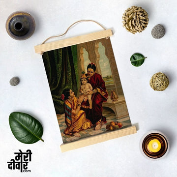 Yashoda and Krishna painting by Raja Ravi Varma.