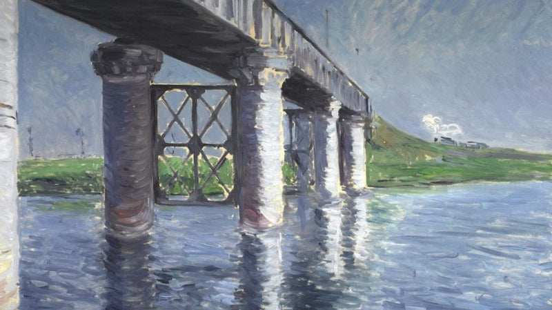 THE SEINE AND THE RAILROAD BRIDGE AT ARGENTEUIL