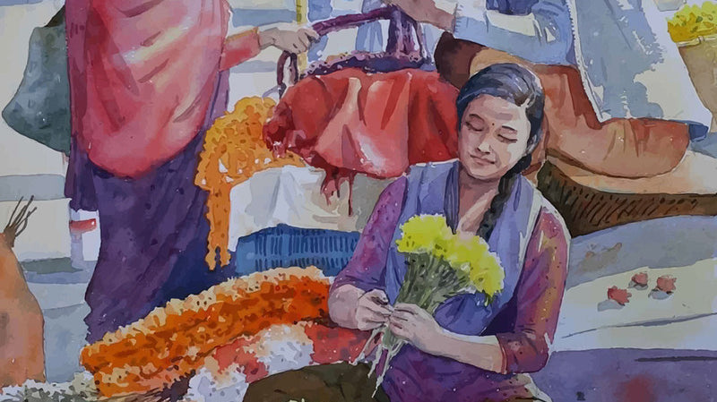 Flower market, Kolkata.