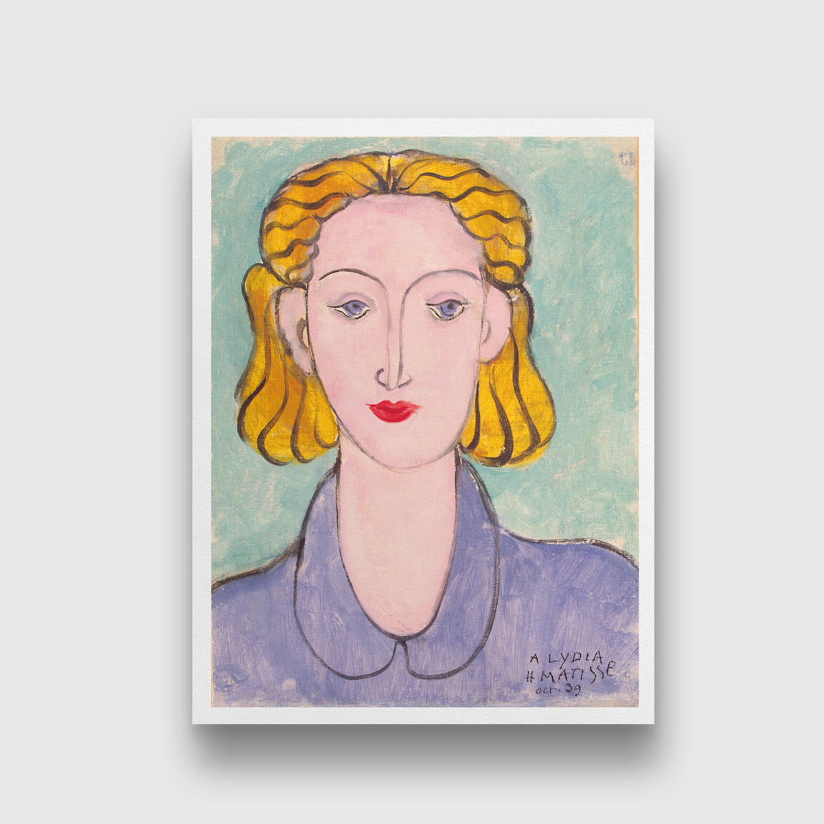 A Lydia Matisse Painting 3 : 4 Vertical New Premium Wall Art Canvas by MeriDeewar