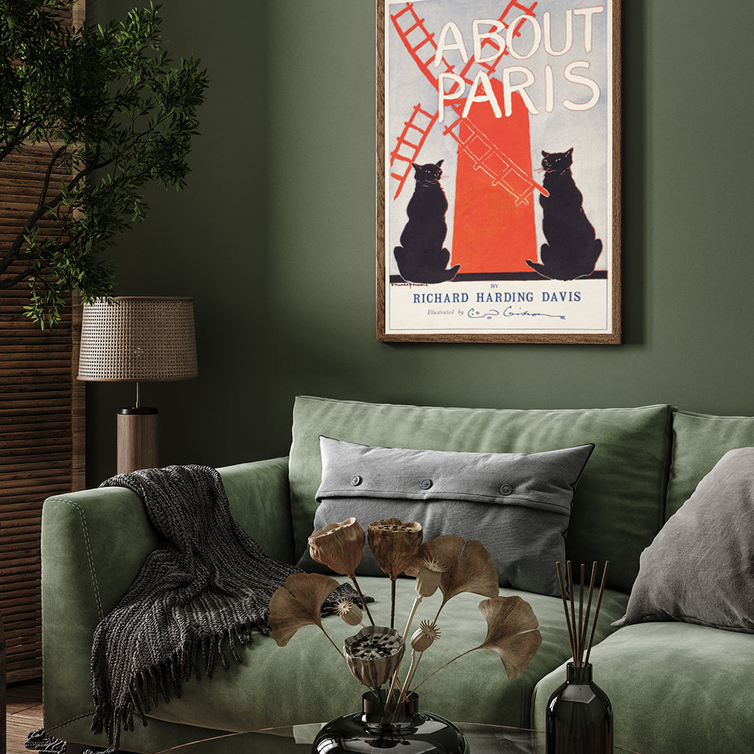 About Paris Vintage Poster by Richard Harding Davis 3 : 4 Vertical New Premium Wall Art Canvas by MeriDeewar