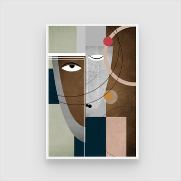 Abstract Portrait wall art 2 : 3 Vertical Premium Wall Art Canvas by MeriDeewar