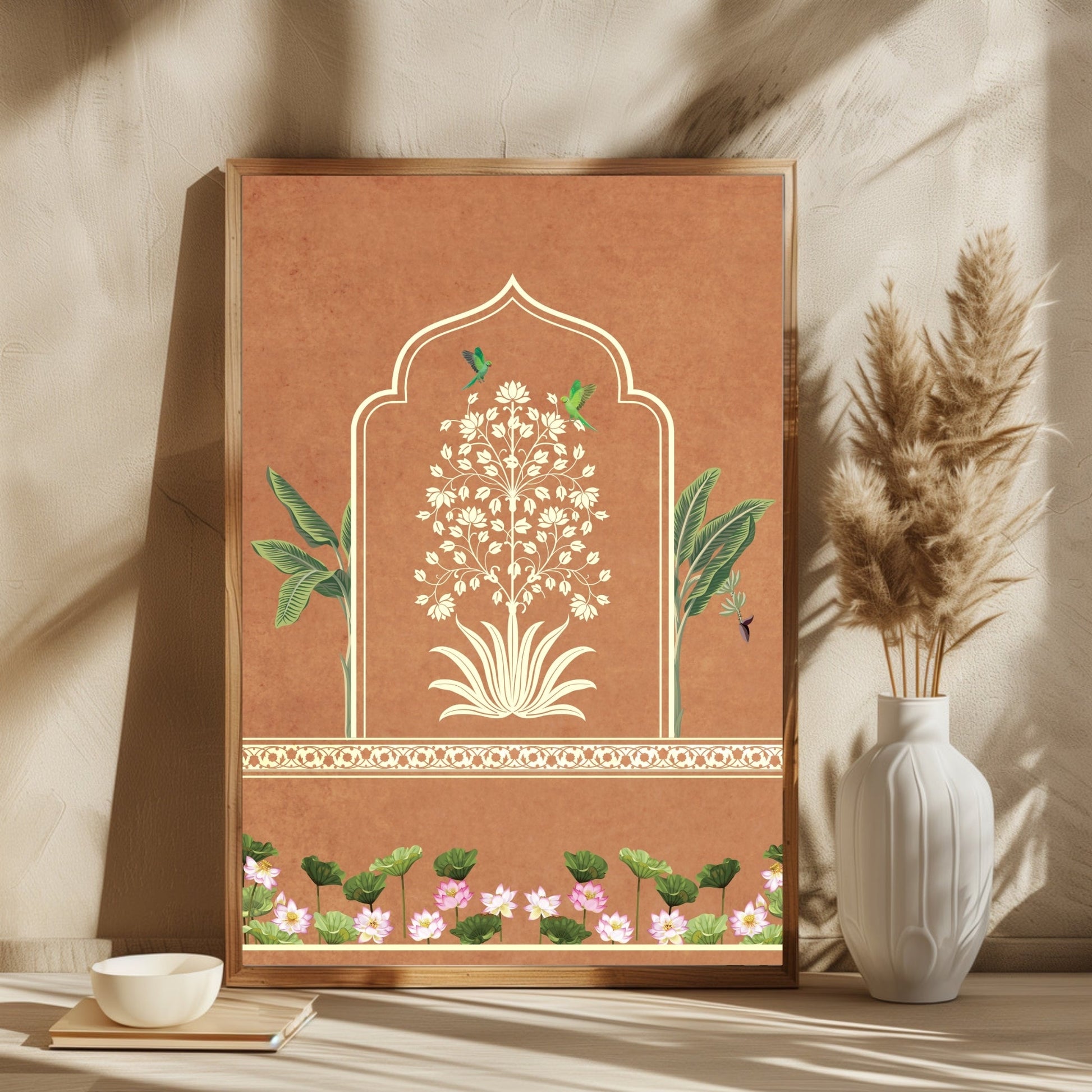 Arch Flowers Painting 2 : 3 Vertical Premium Wall Art Canvas by MeriDeewar