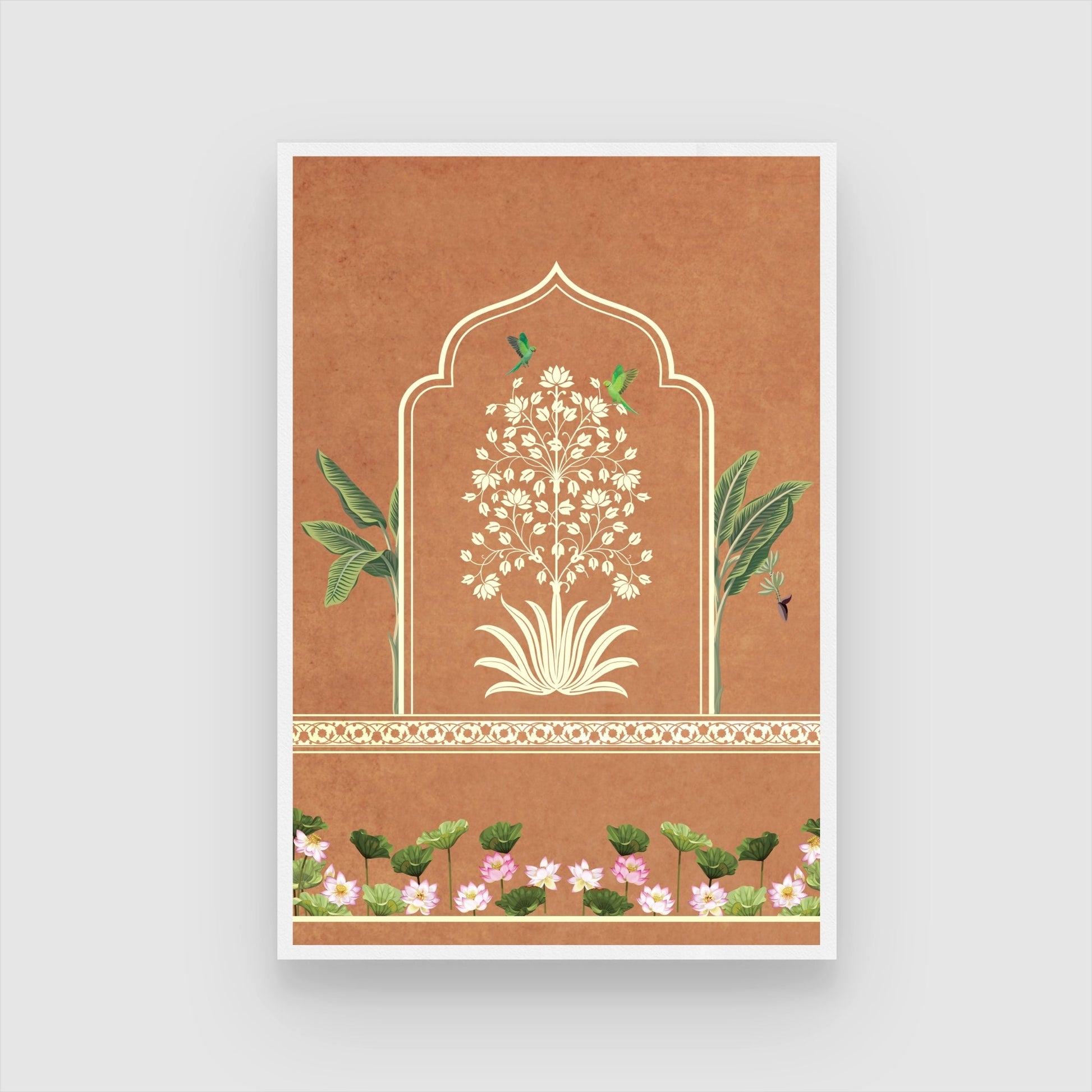 Arch Flowers Painting 2 : 3 Vertical Premium Wall Art Canvas by MeriDeewar