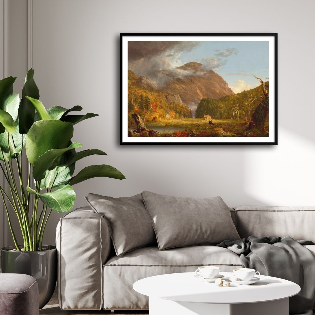 Artistic View of the White Mountains Notch - Landscape Painting 2 : 3 Horizontal Premium Wall Art Canvas by MeriDeewar