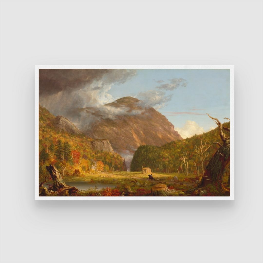 Artistic View of the White Mountains Notch - Landscape Painting 2 : 3 Horizontal Premium Wall Art Canvas by MeriDeewar