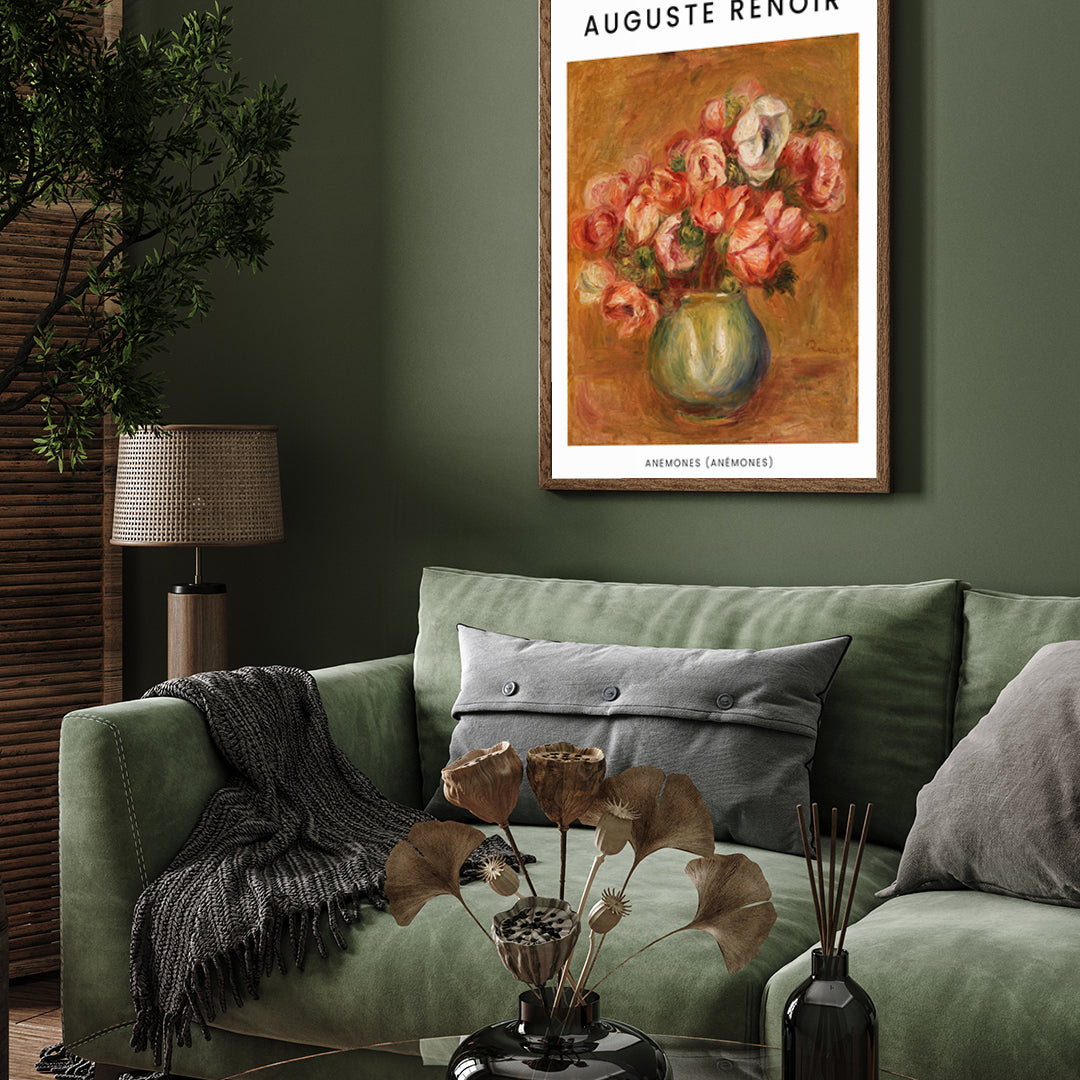 Auguste Renoir Anemones Painting 3 : 4 Vertical New Premium Wall Art Canvas by MeriDeewar