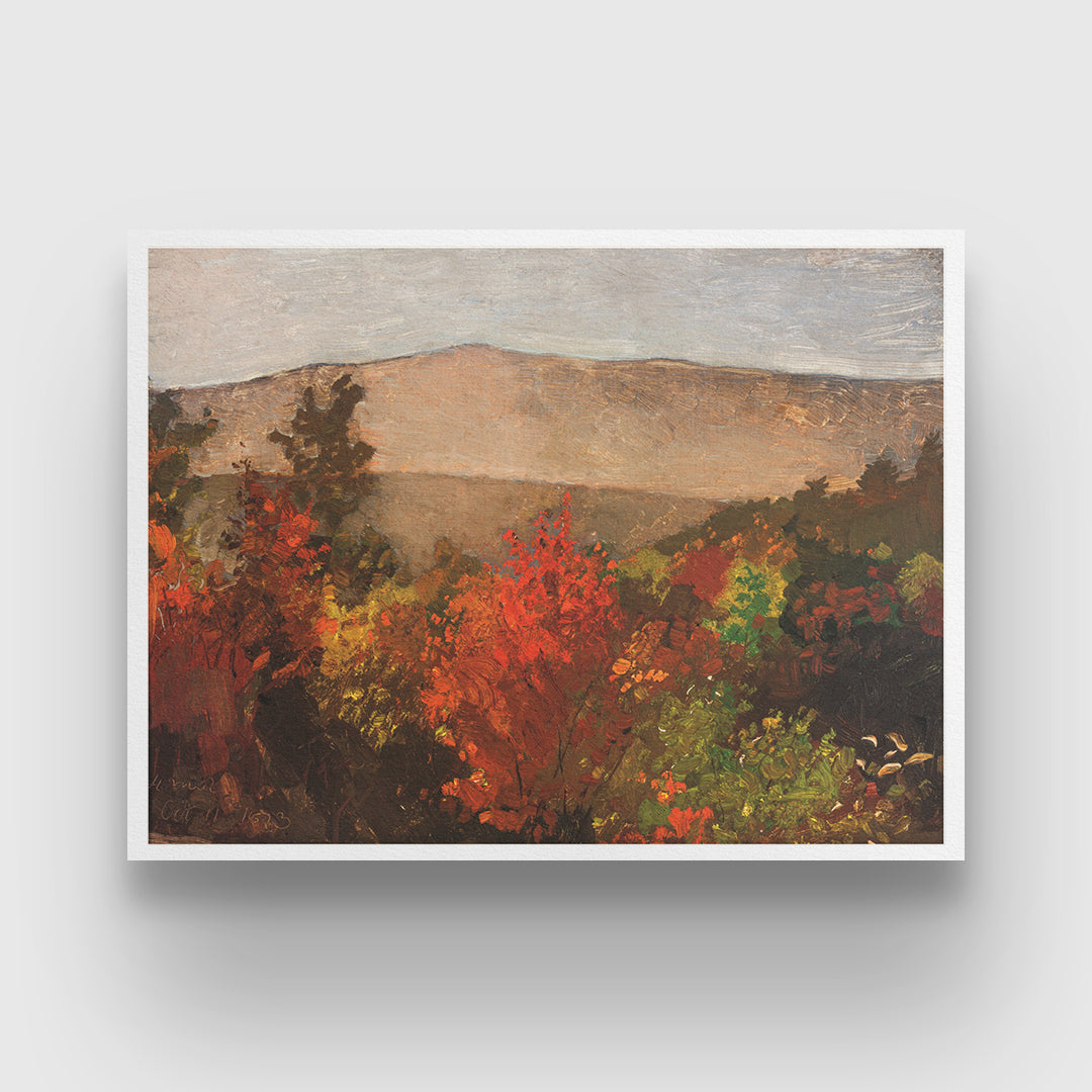 Autumn Treetops Painting By Winslow Homer 3 : 4 Horizontal New Premium Wall Art Canvas by MeriDeewar