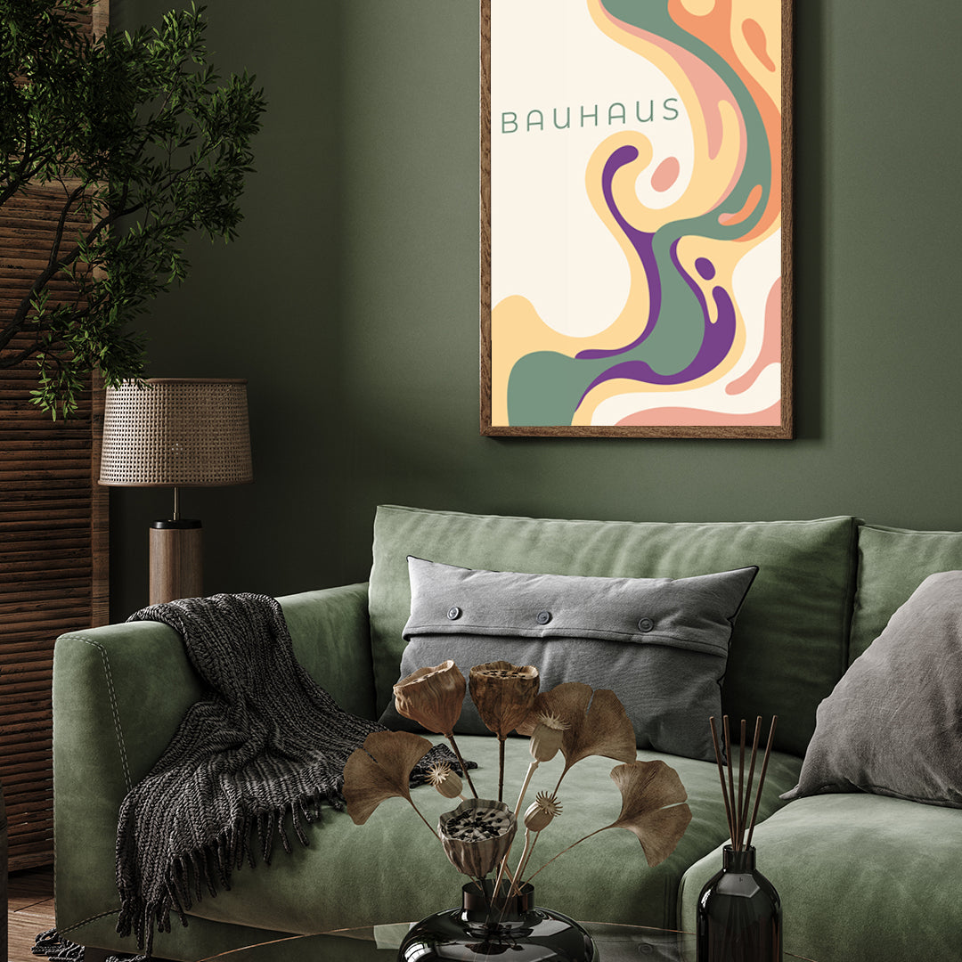 Bauhaus Fantasy Artwork 3 : 4 Vertical New Premium Wall Art Canvas by MeriDeewar