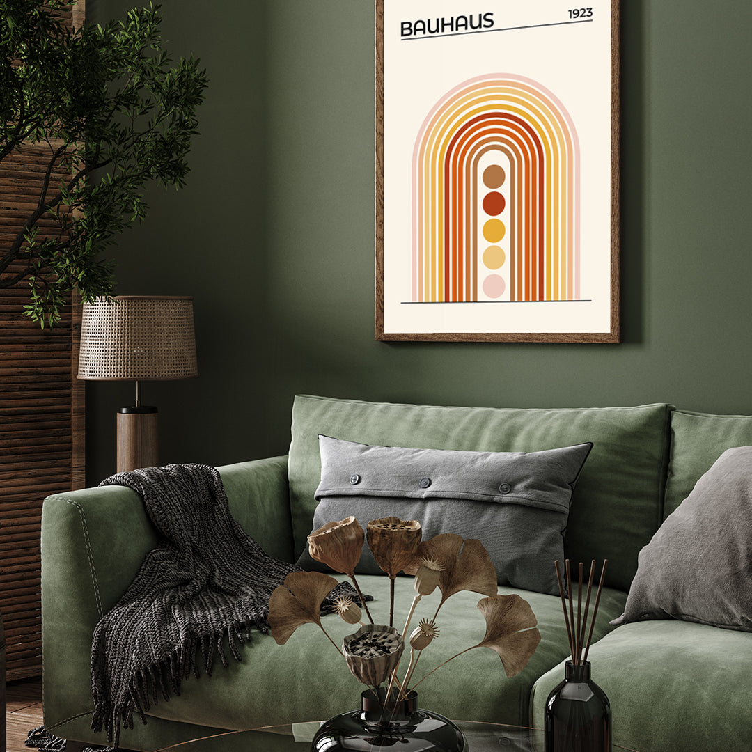 Bauhaus Rainbow Artwork 3 : 4 Vertical New Premium Wall Art Canvas by MeriDeewar