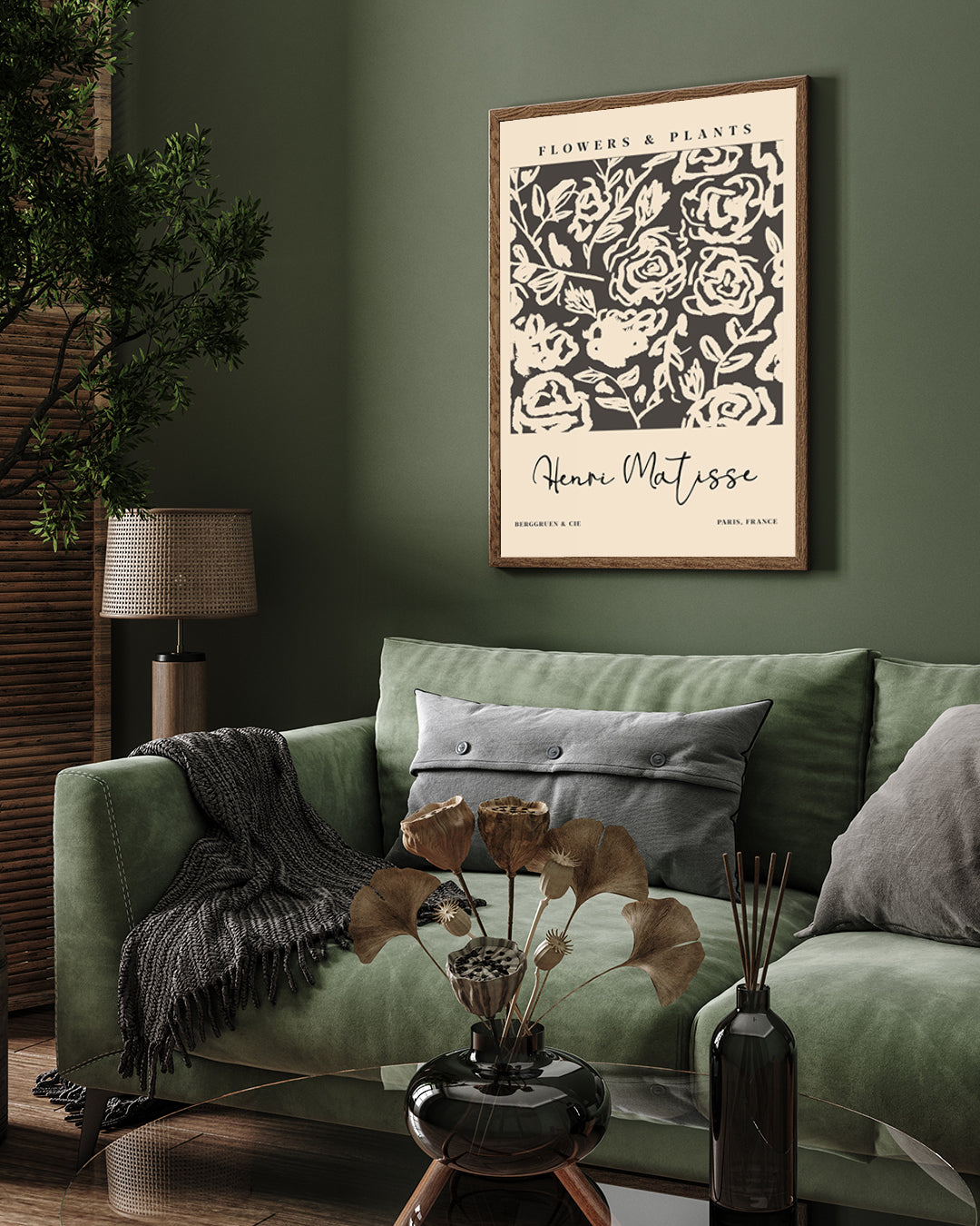 Black & off white flower/Warhol - Poster by Henri Matisse 3 : 4 Vertical New Premium Wall Art Canvas by MeriDeewar