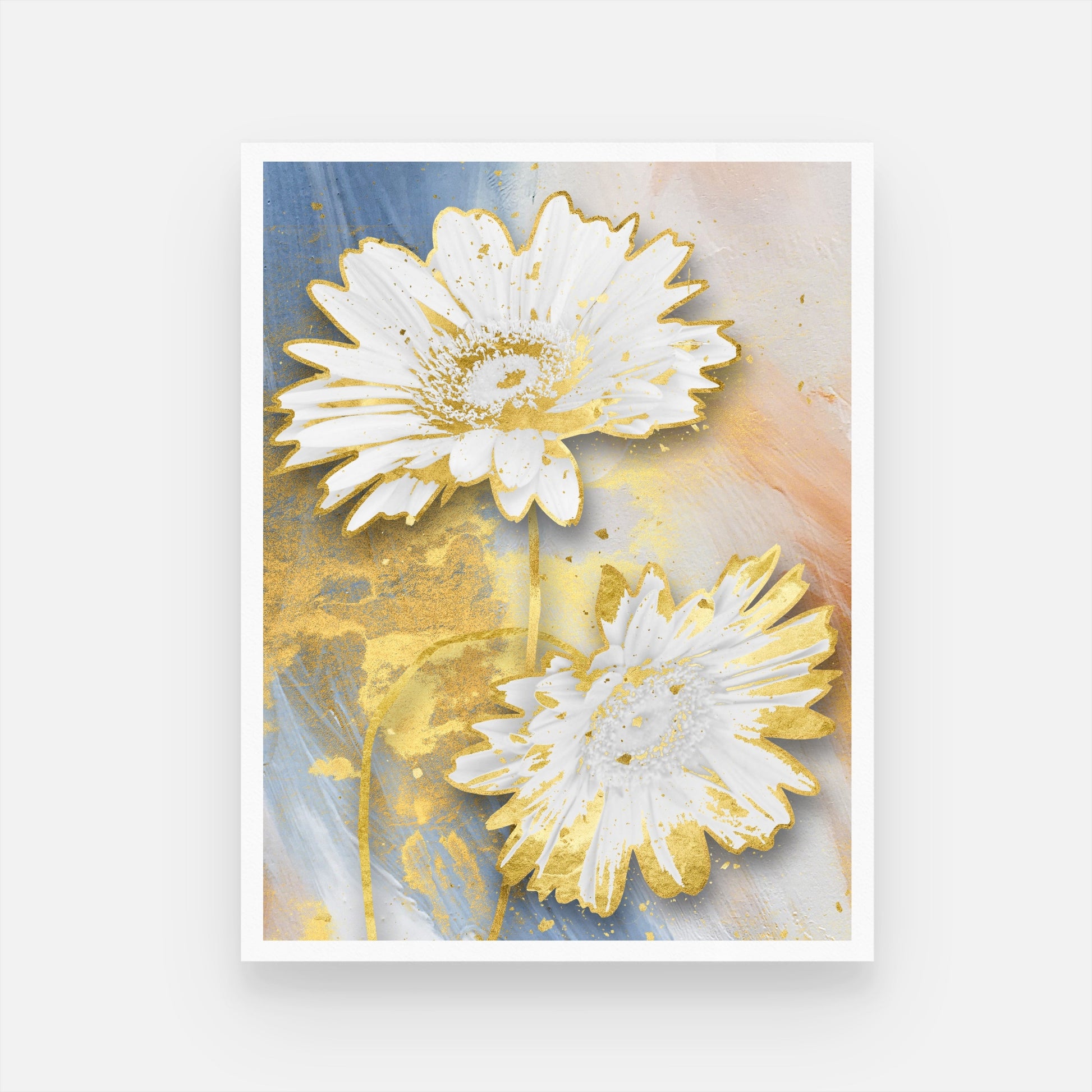 Blooming Impression: Vibrant Flower Art for Your Wall 3 : 4 Vertical New Premium Wall Art Canvas by MeriDeewar