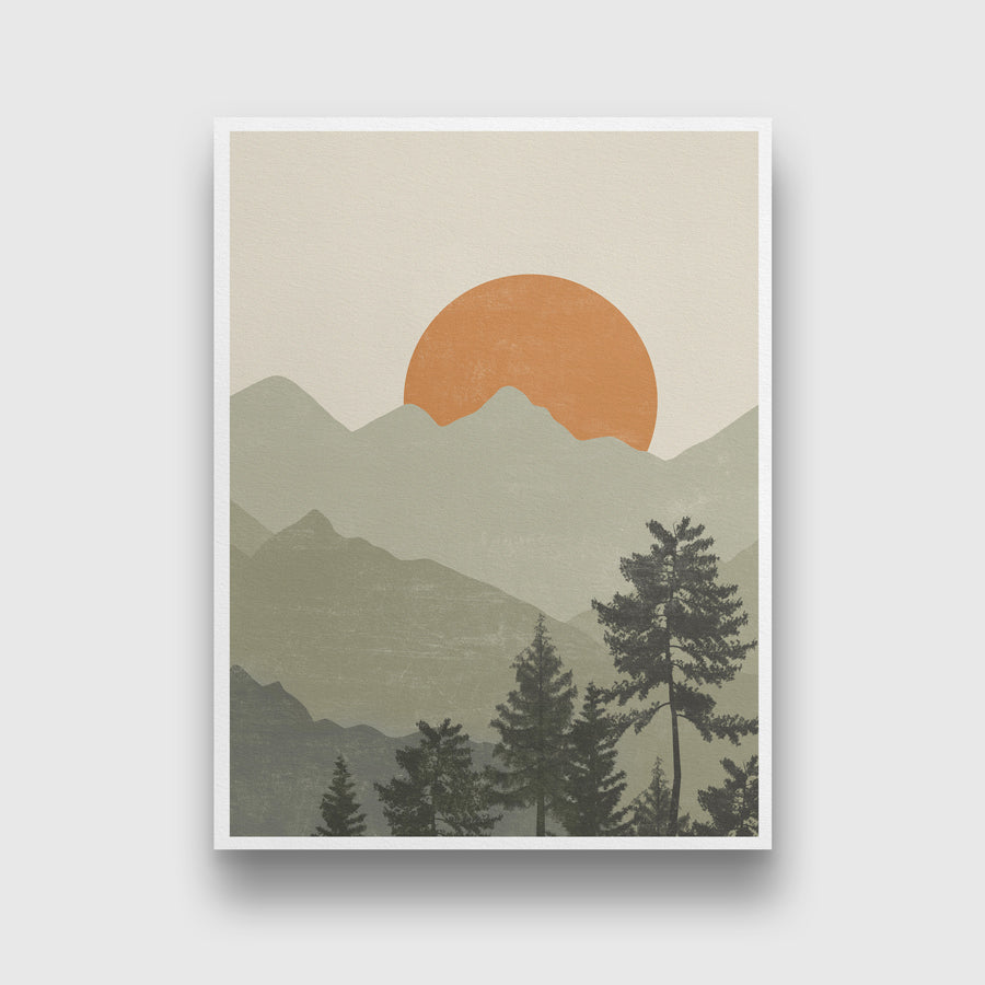 Boho Sun Artwork 3 3 : 4 Vertical New Premium Wall Art Canvas by MeriDeewar