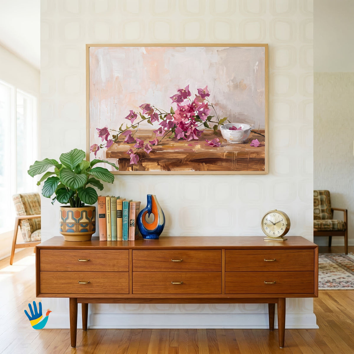 Bougainvillea Spill | Floral Still Life Wall Art 3 : 2 Horizontal Premium Wall Art Canvas by MeriDeewar