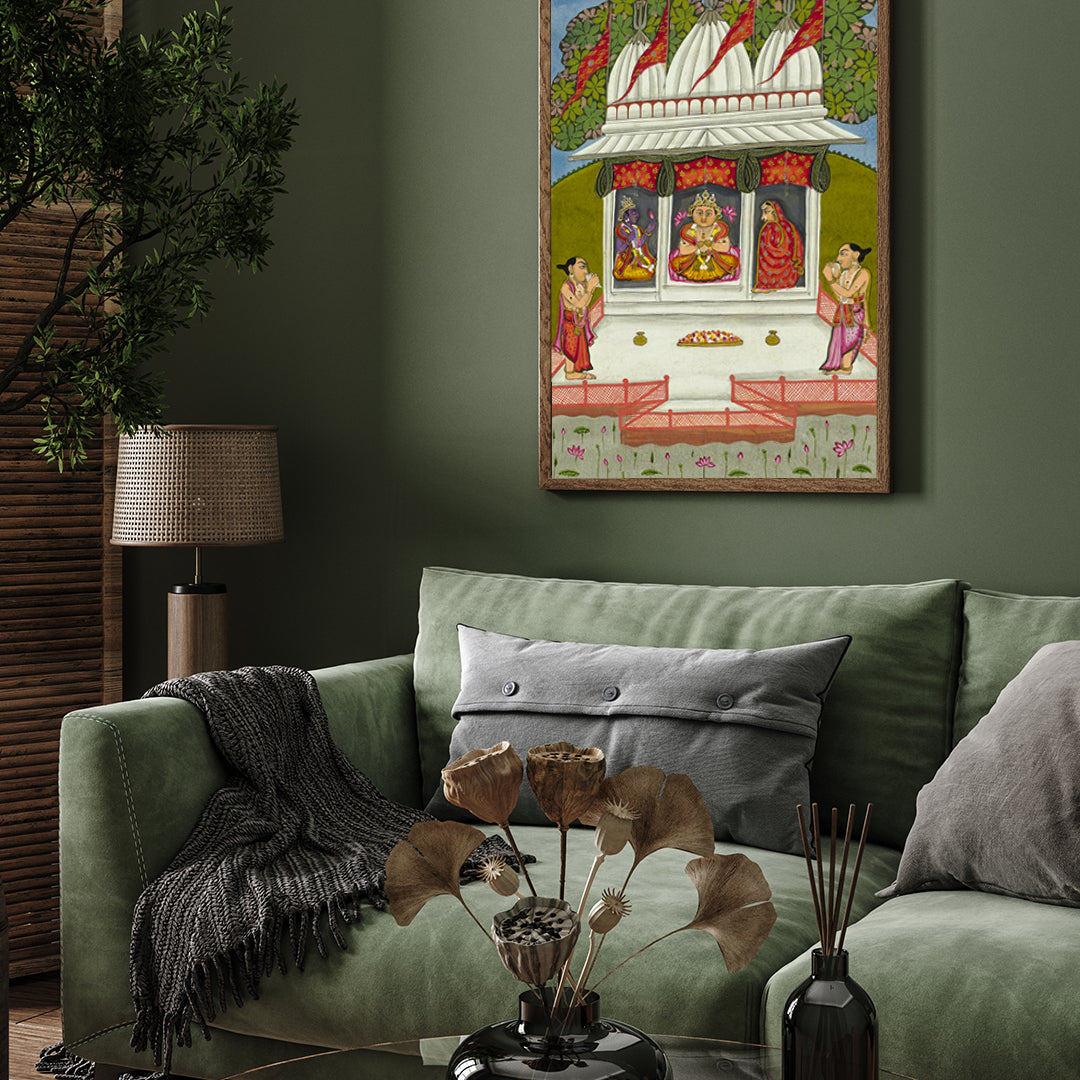 Buddha As An Incarnation Painting 2 : 3 Vertical Premium Wall Art Canvas by MeriDeewar