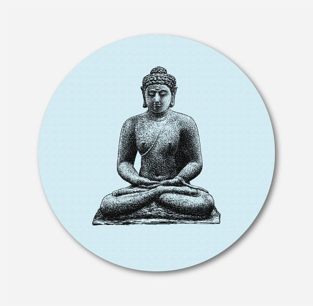 Buddha Circular Canvas Frame Circular Canvas Frame Premium Wall Art Canvas by MeriDeewar