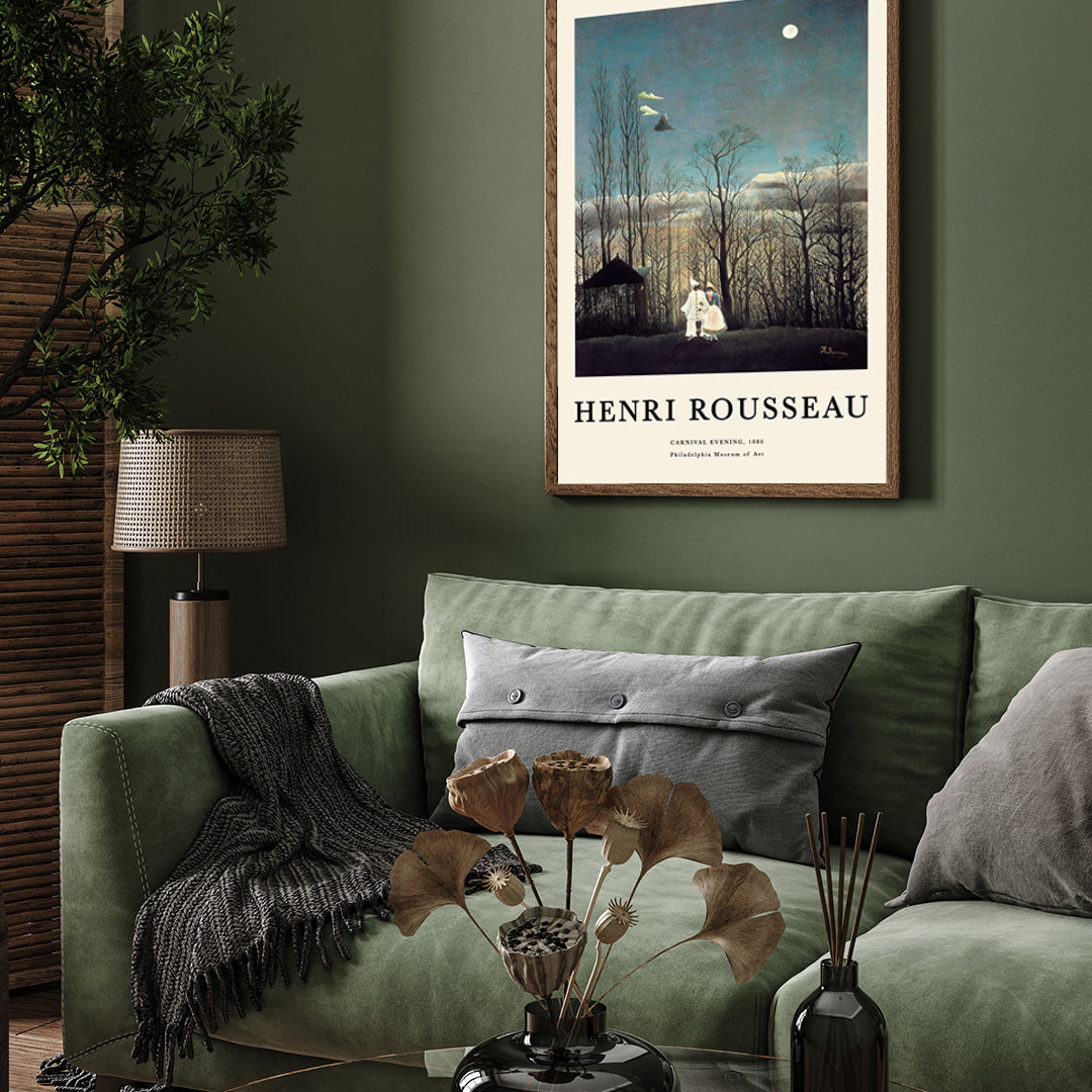 Carnival Evening by Henri Rousseau 3 : 4 Vertical New Premium Wall Art Canvas by MeriDeewar