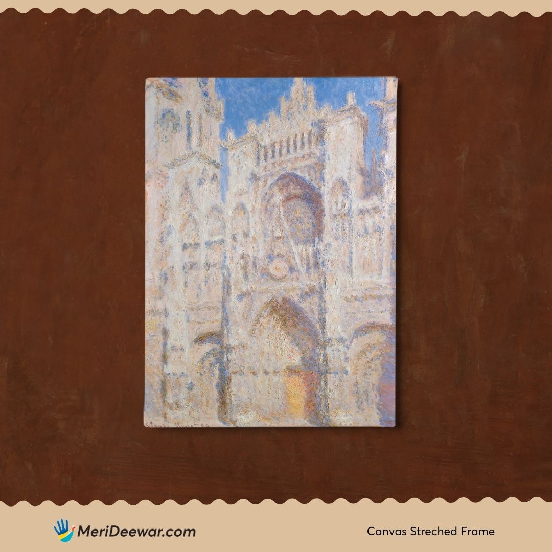 Castle/Vintage Museum Quality Oil Painting by Claude Monet 3 : 4 Vertical New Premium Wall Art Canvas by MeriDeewar