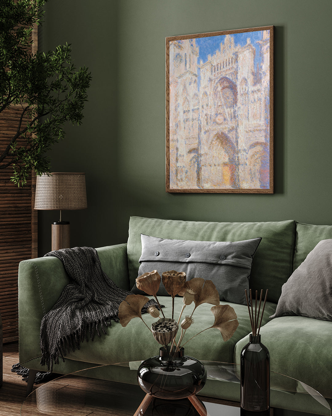 Castle/Vintage Museum Quality Oil Painting by Claude Monet 3 : 4 Vertical New Premium Wall Art Canvas by MeriDeewar