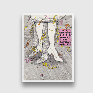 Charity ball 1982 Painting by Lanny Sommese 3 : 4 Vertical New Premium Wall Art Canvas by MeriDeewar