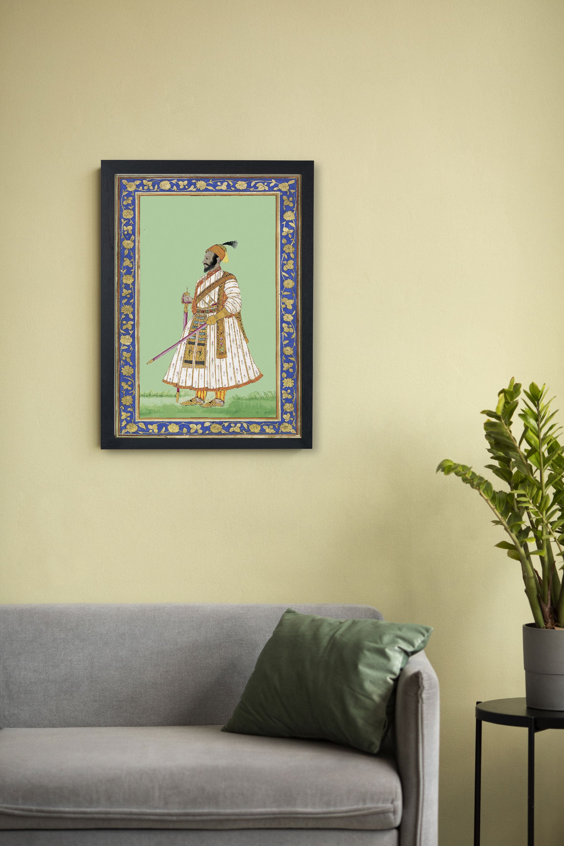 Chhatrapati Shivaji Raje Bhosale Painting Premium Wall Art Canvas by MeriDeewar