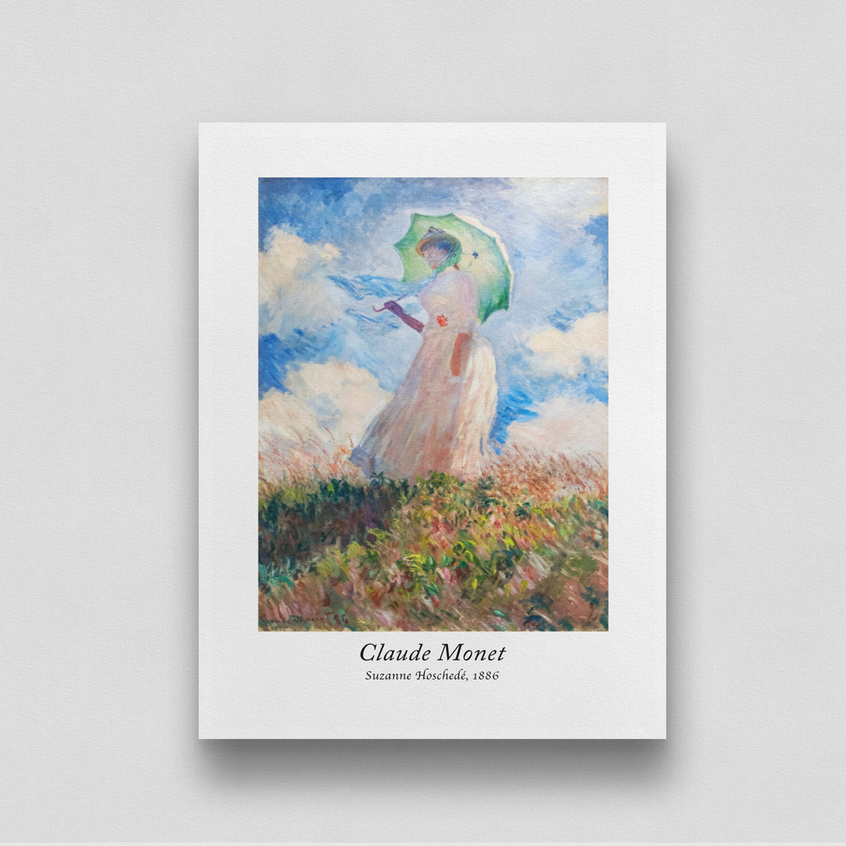 Claude Monet Suzanne Hoschede Painting 3 : 4 Vertical New Premium Wall Art Canvas by MeriDeewar