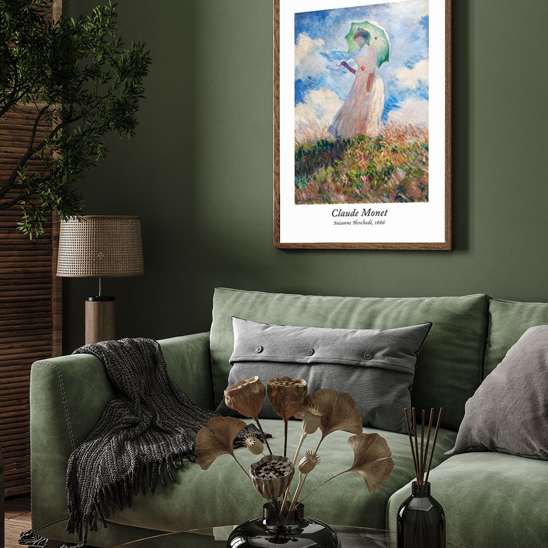 Claude Monet Suzanne Hoschede Painting 3 : 4 Vertical New Premium Wall Art Canvas by MeriDeewar