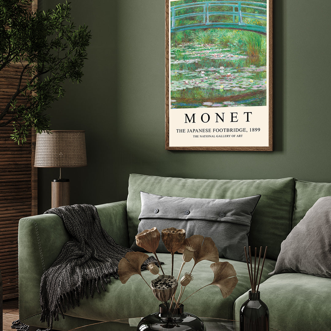 Claude Monet The Japanese Footbridge Painting 3 : 4 Vertical New Premium Wall Art Canvas by MeriDeewar