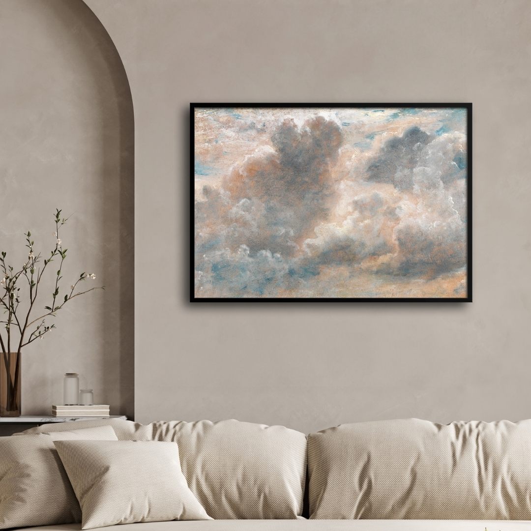 Cloud Reverie | Elegant Cloudscape Wall Art Painting by MeriDeewar.com 2 : 3 Horizontal Premium Wall Art Canvas by MeriDeewar
