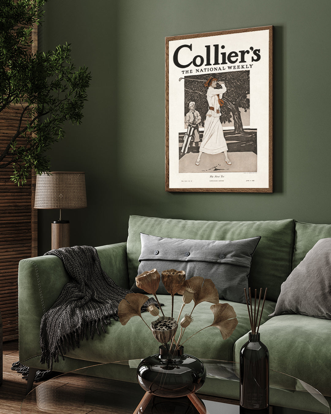 Collier's The National Weekly Vintage Poster 3 : 4 Vertical New Premium Wall Art Canvas by MeriDeewar