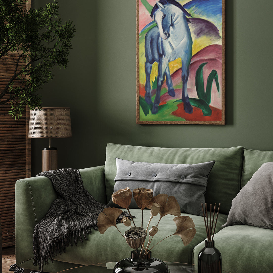 Colorful Geometric Horse by Franz Marc 3 : 4 Vertical New Premium Wall Art Canvas by MeriDeewar