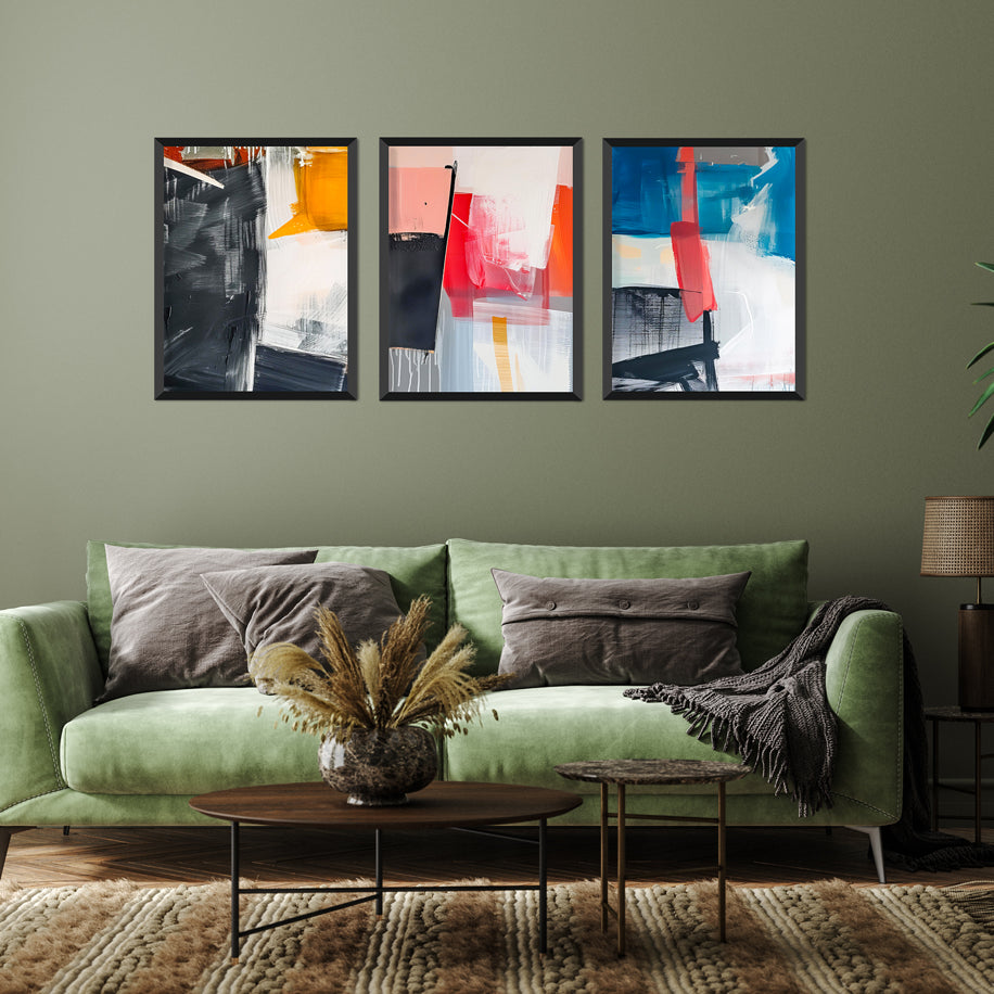 Colorful texture abstract Painting Walls Premium Wall Art Canvas by MeriDeewar