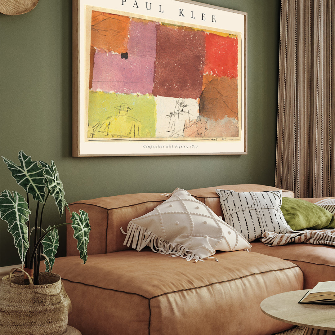 Composition with Figures by Paul Klee 3 : 4 Horizontal New Premium Wall Art Canvas by MeriDeewar