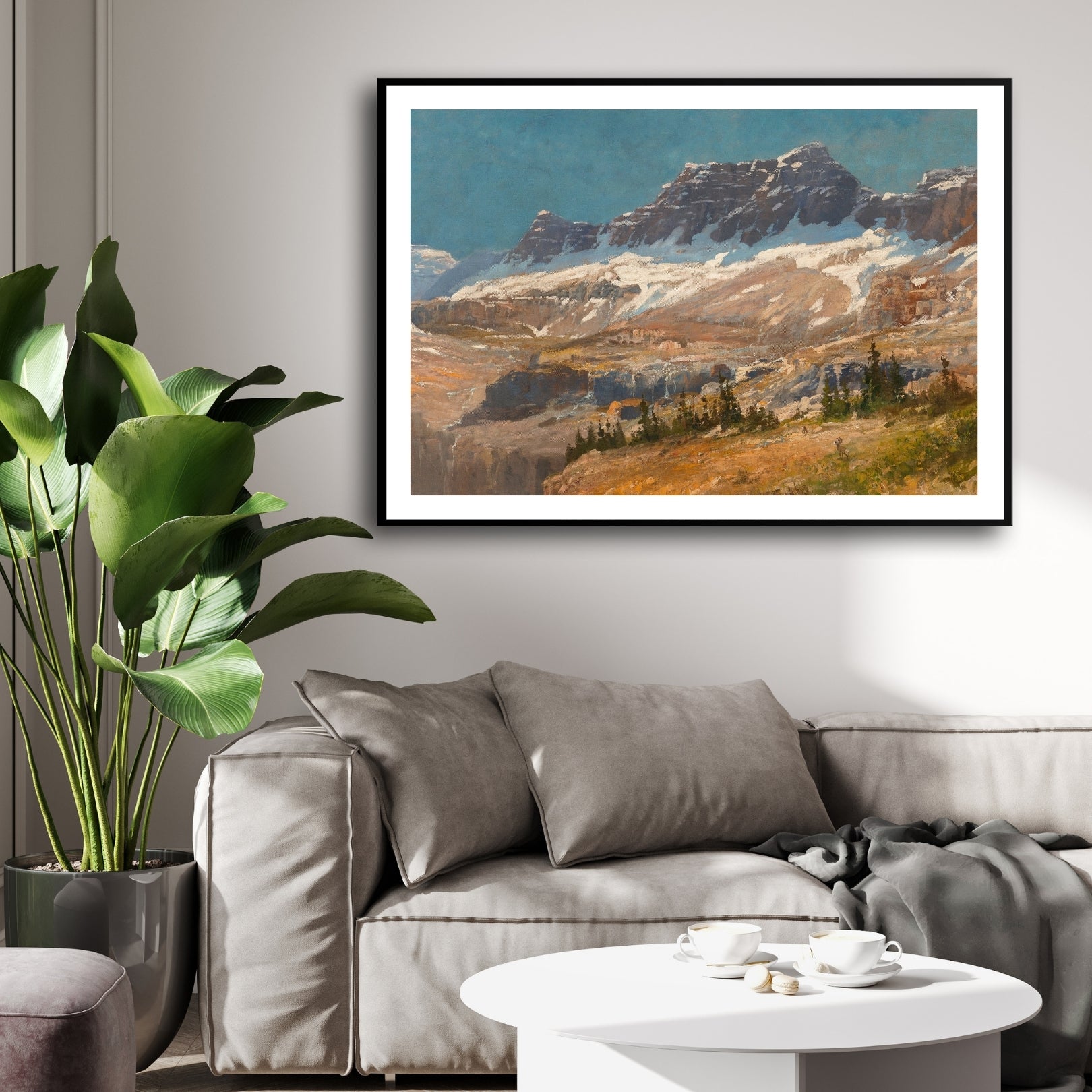 Crimson Peaks – Alpine Wilderness Glacier Landscape Wall Art 2 : 3 Horizontal Premium Wall Art Canvas by MeriDeewar