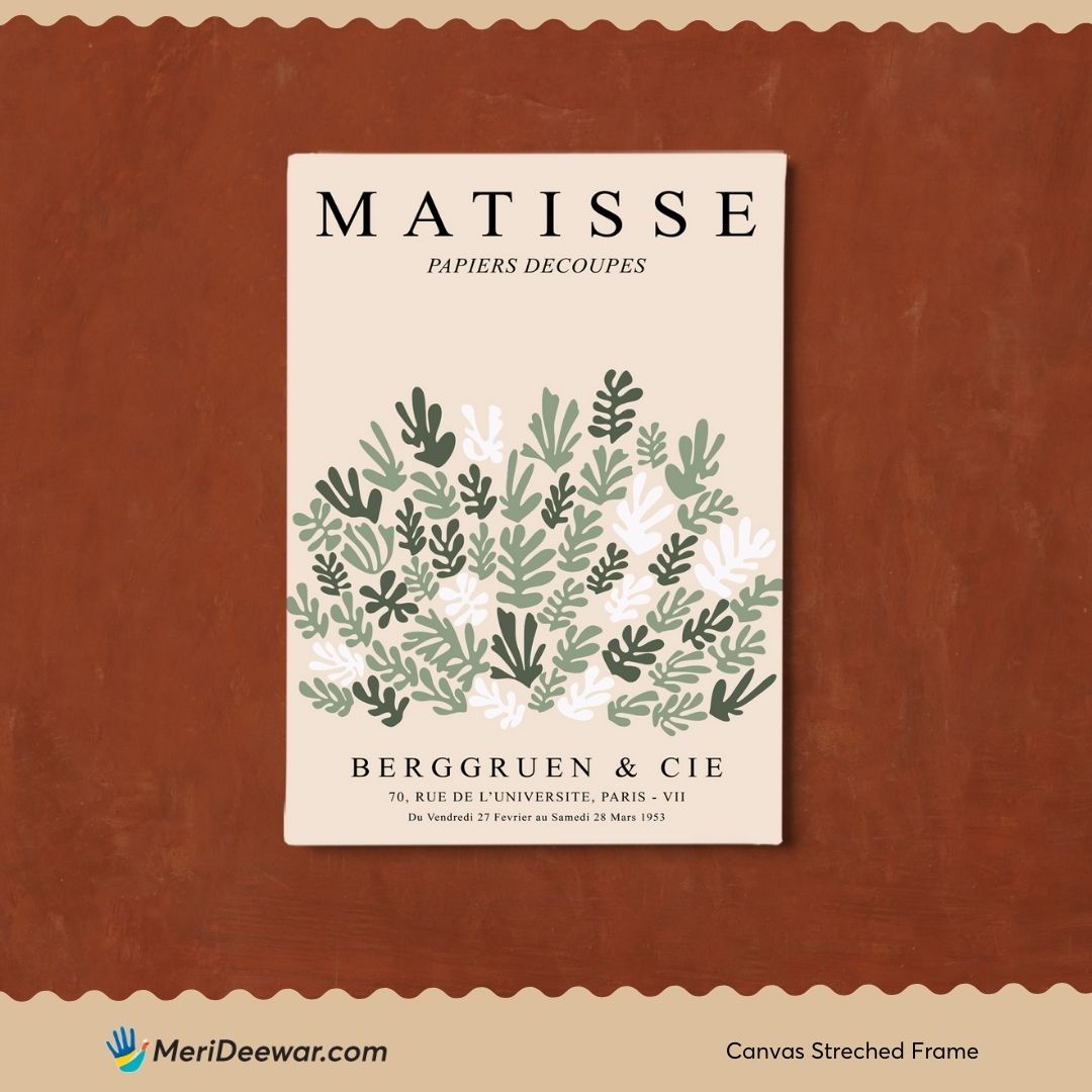 Cutotuts(Colorful Green) by Henri Matisse 3 : 4 Vertical New Premium Wall Art Canvas by MeriDeewar