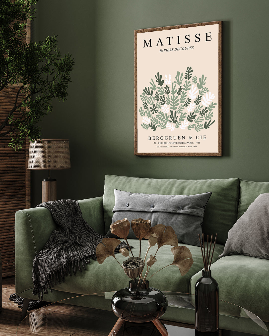 Cutotuts(Colorful Green) by Henri Matisse 3 : 4 Vertical New Premium Wall Art Canvas by MeriDeewar