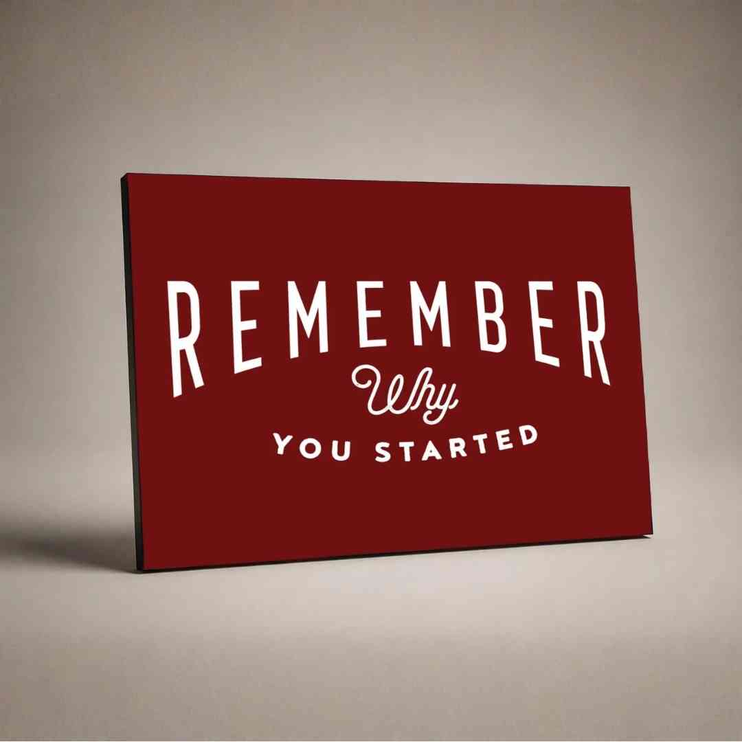 Deep Red Motivational Typography Poster | Horizontal Borderless Art Frame Poster Premium Wall Art Canvas by MeriDeewar