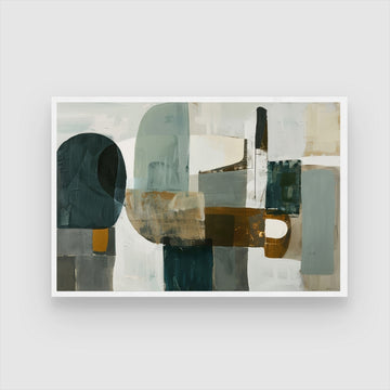 Earthen Balance – Modern Minimal Abstract Wall Art Print 2 : 3 Horizontal Premium Wall Art Canvas by MeriDeewar
