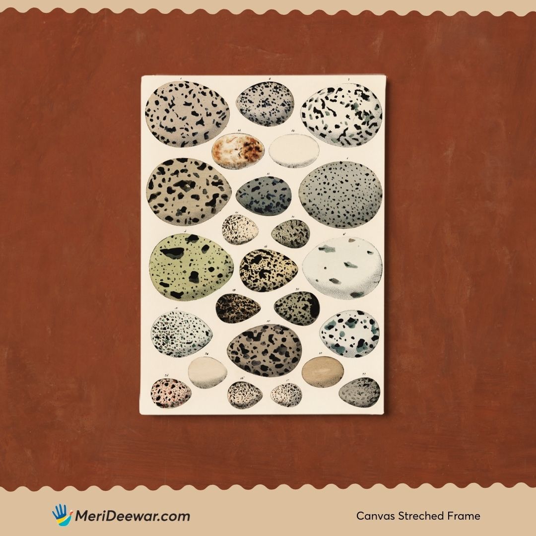 Easter/ Birds /Oken Eggs Vintage Poster 3 : 4 Vertical New Premium Wall Art Canvas by MeriDeewar