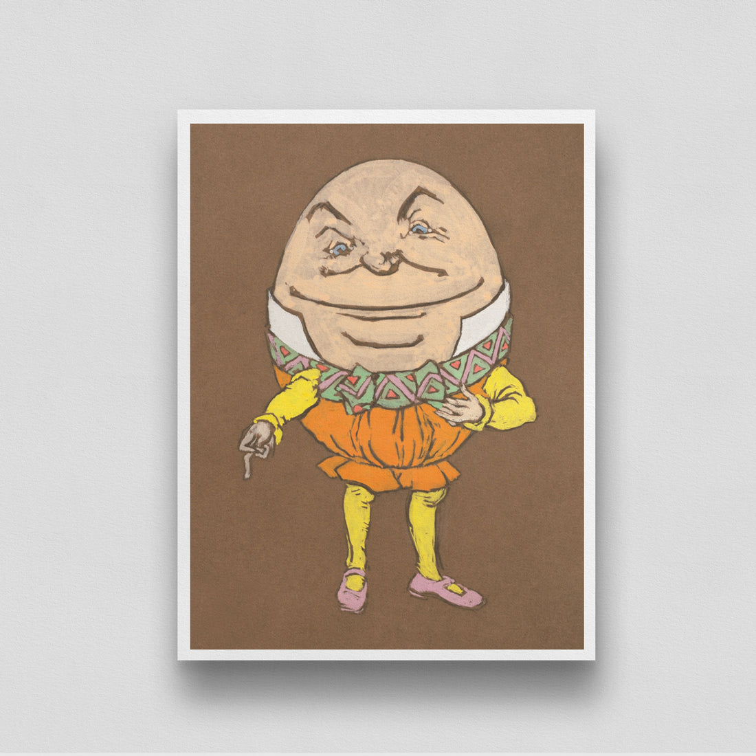 Eggman Vintage Poster 3 : 4 Vertical New Premium Wall Art Canvas by MeriDeewar