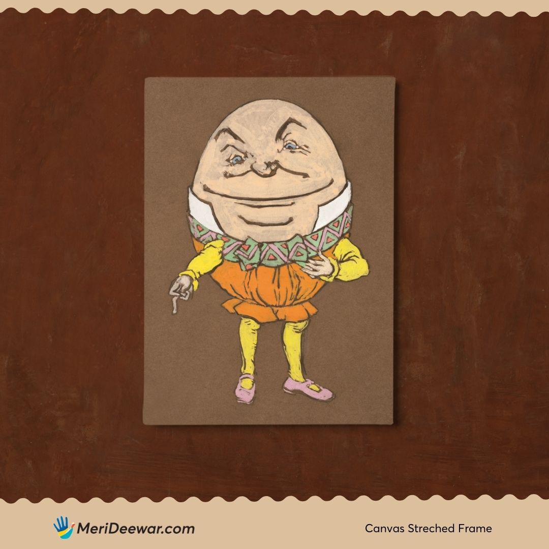 Eggman Vintage Poster 3 : 4 Vertical New Premium Wall Art Canvas by MeriDeewar