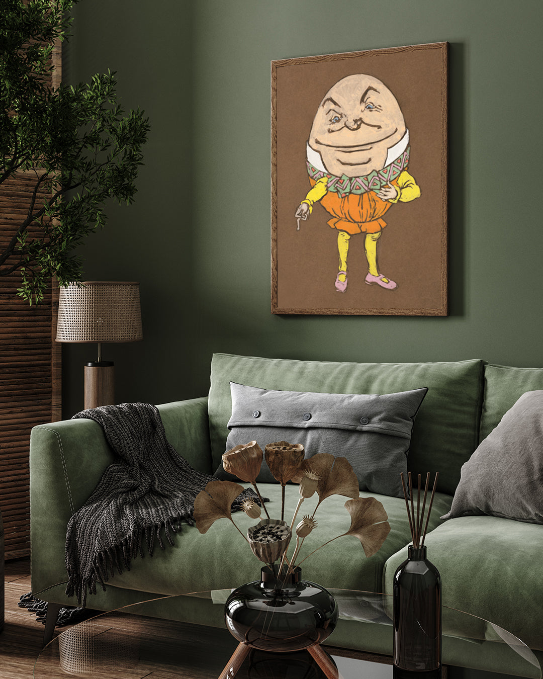 Eggman Vintage Poster 3 : 4 Vertical New Premium Wall Art Canvas by MeriDeewar