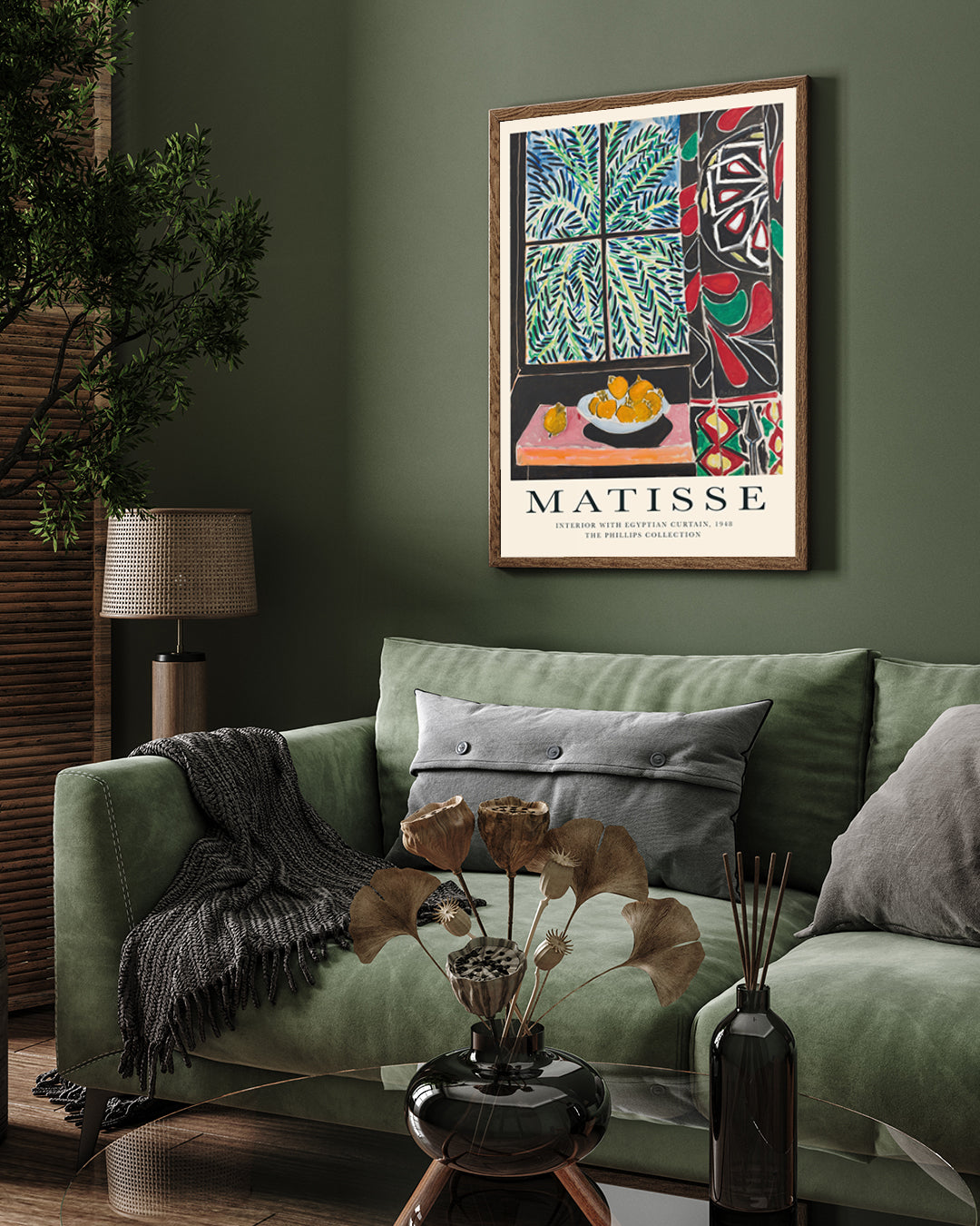 Egyptian Interior with Egyptian Curtain by Henri Matisse 3 : 4 Vertical New Premium Wall Art Canvas by MeriDeewar