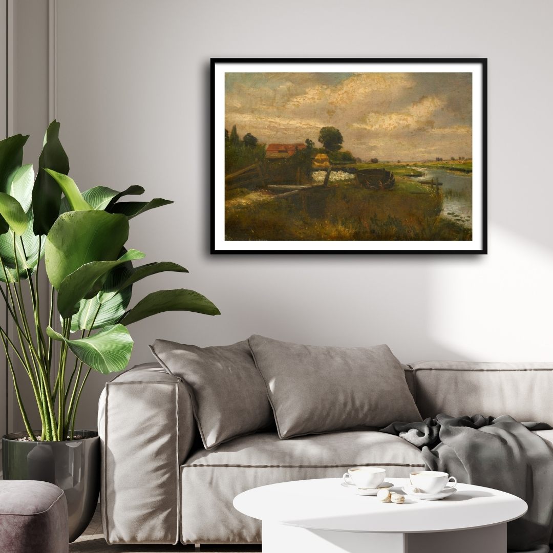 Elegant River View Art – Transform Your Walls 2 : 3 Horizontal Premium Wall Art Canvas by MeriDeewar