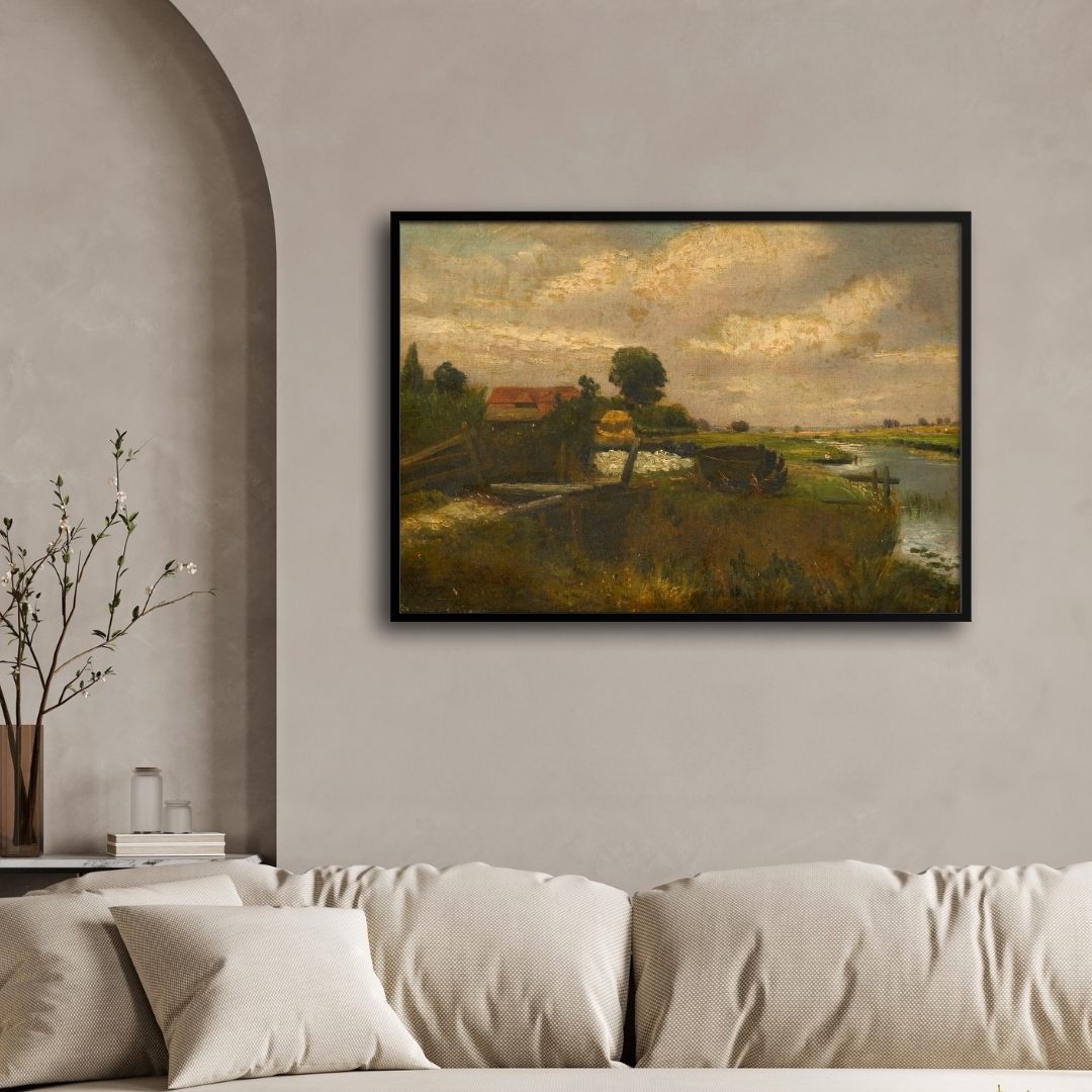 Elegant River View Art – Transform Your Walls 2 : 3 Horizontal Premium Wall Art Canvas by MeriDeewar