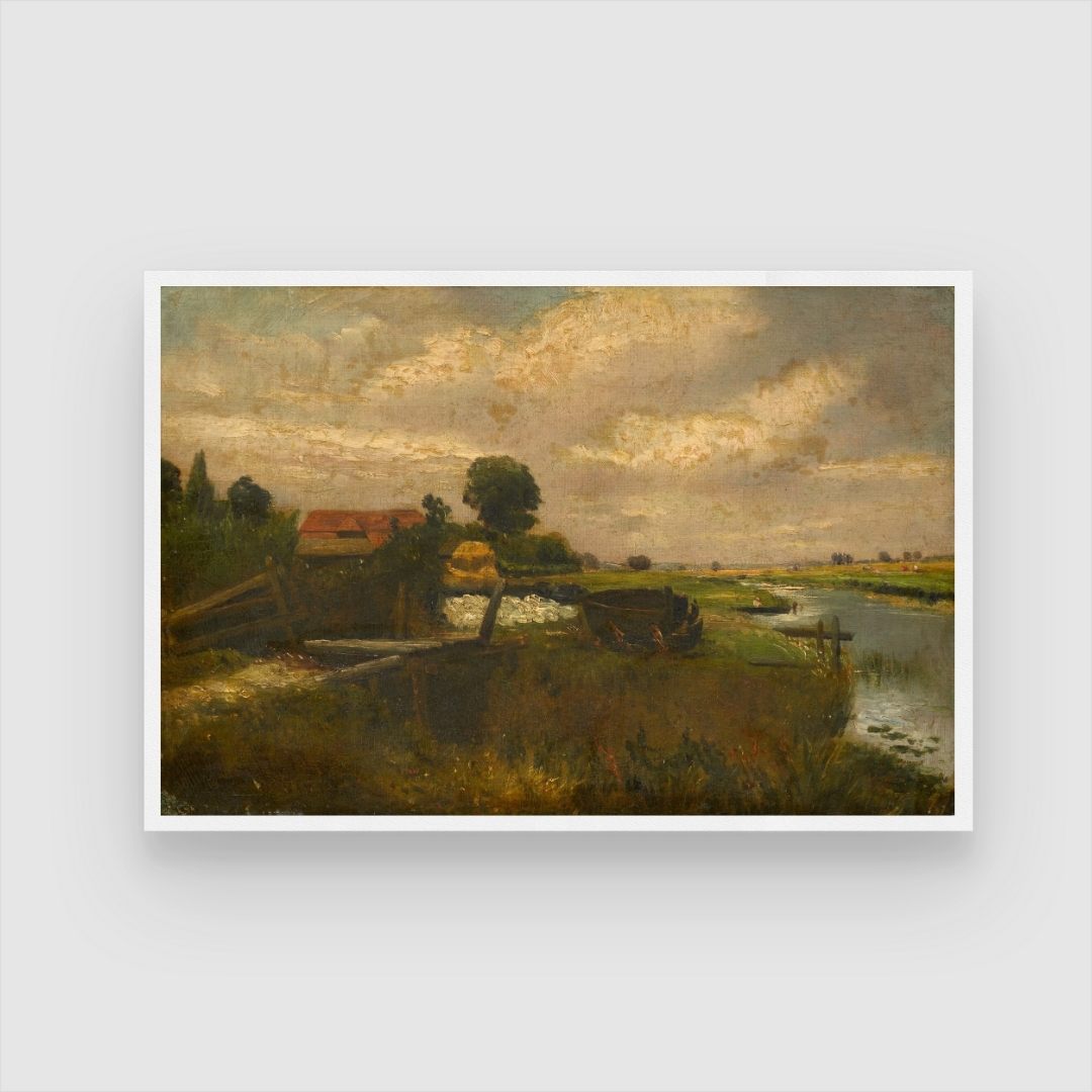 Elegant River View Art – Transform Your Walls 2 : 3 Horizontal Premium Wall Art Canvas by MeriDeewar