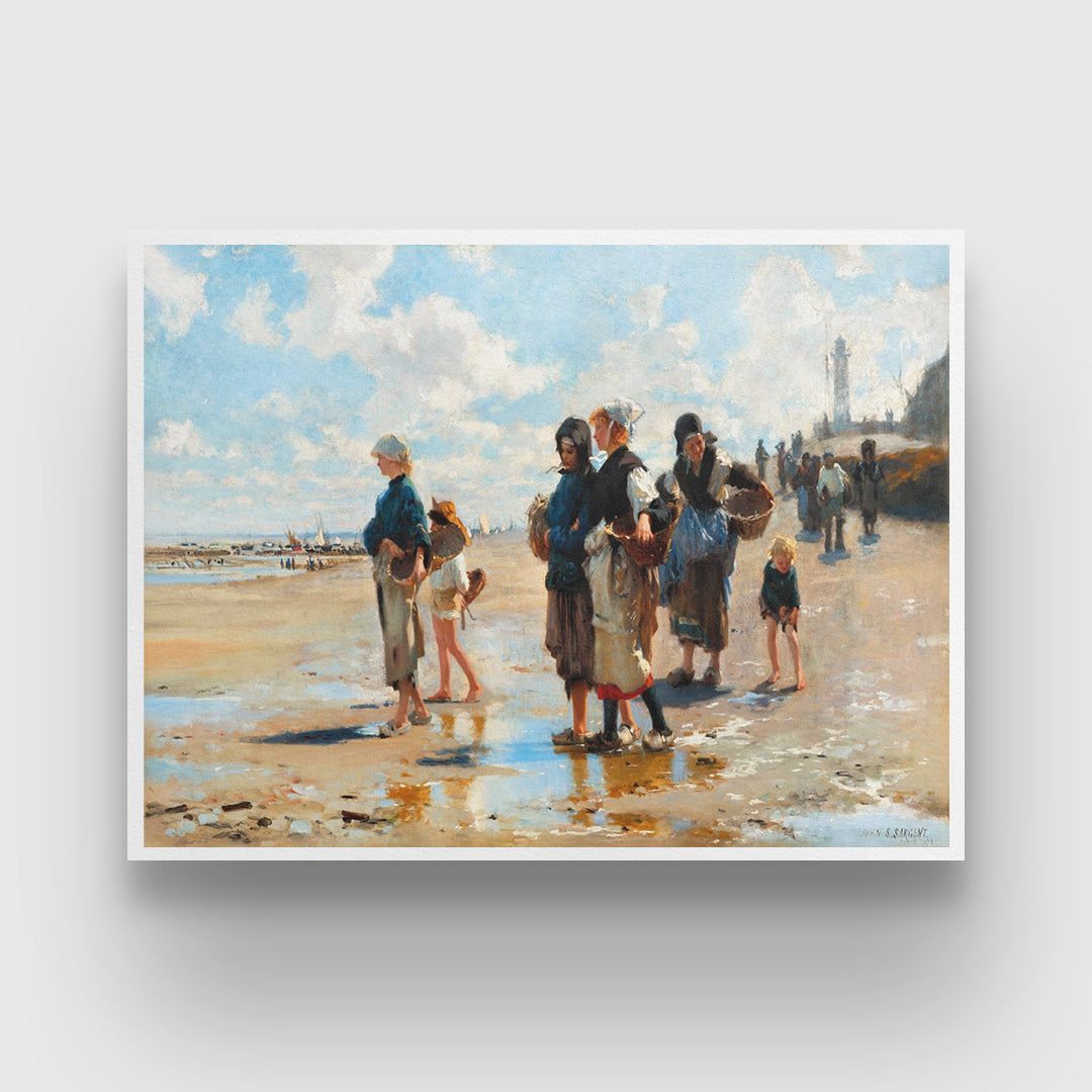 En Route Pour La Pêche painting by John Singer Sargent 3 : 4 Horizontal New Premium Wall Art Canvas by MeriDeewar