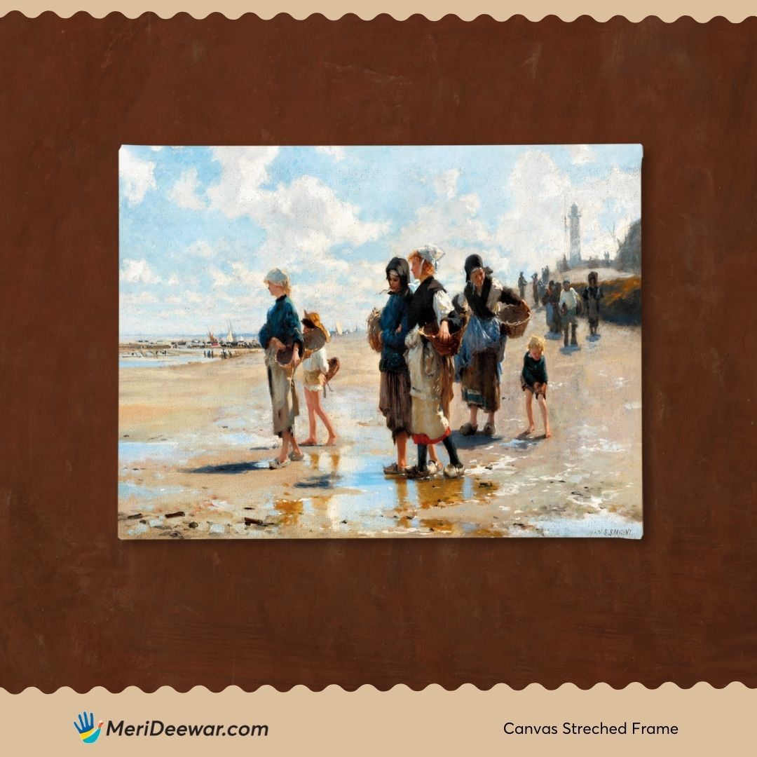 En Route Pour La Pêche painting by John Singer Sargent 3 : 4 Horizontal New Premium Wall Art Canvas by MeriDeewar